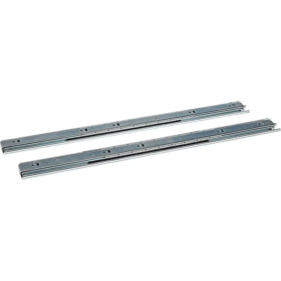 Kugelauszüge Metall silbern 50 cm 2 Stück ohne Dämpfung