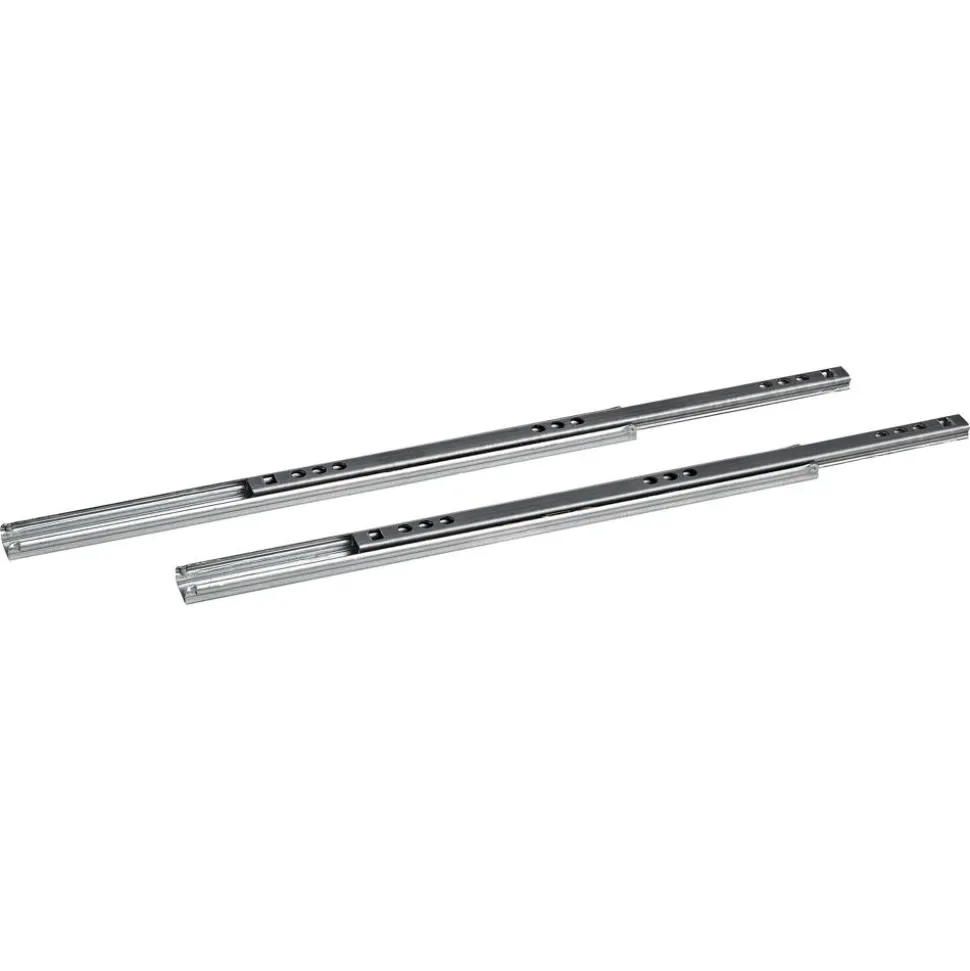 Kugelauszüge Metall silbern 2 Stück 246 mm