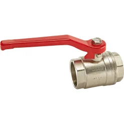 Kugelhahn 1¼"IG rot mit Stahlhebel