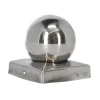 Kugel-Pfostenkappe 'Niro' Edelstahl 10 x 9,1 x 9,1 cm