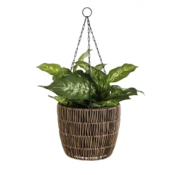 Kunstpflanze Dieffenbachia grün/grau im Topf 11,5 x 40 x 30 cm