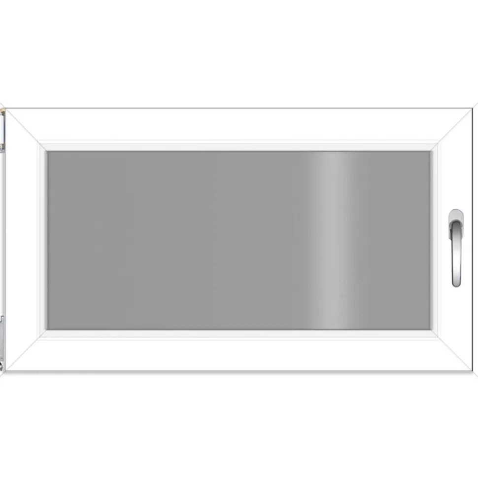Kunststofffenster weiß 100 x 60 cm, 3-fach Verglasung