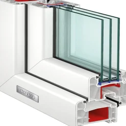 Kunststofffenster weiß 1000 x 1000MM DIN R