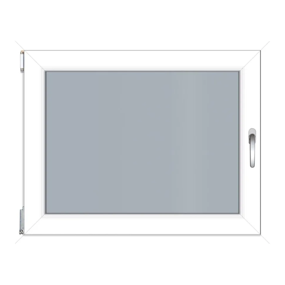 Kunststofffenster 800 x 600 mm weiß DIN links