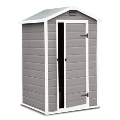 Kunststoff-Gerätehaus 'Manor 4x3' grau/weiß 128 x 94 x 196 cm