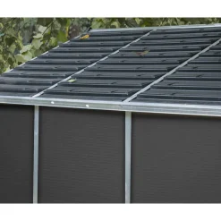 Kunststoff-Gerätehaus 'Rubicon' 237 x 229 cm Polycarbonat dunkelgrau