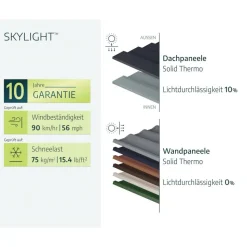 Kunststoff-Gerätehaus 'Skylight' 185 x 229 cm Polycarbonat mitternachtsgrau