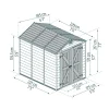 Kunststoff-Gerätehaus 'Skylight' 185 x 229 cm Polycarbonat hellbraun