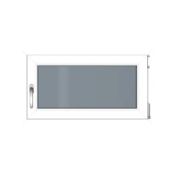Kunststoff-Kellerfenster 600 x 400 mm weiß DIN links