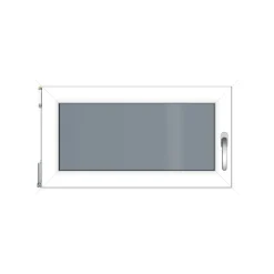 Kunststoff-Kellerfenster 800 x 400 mm weiß DIN links
