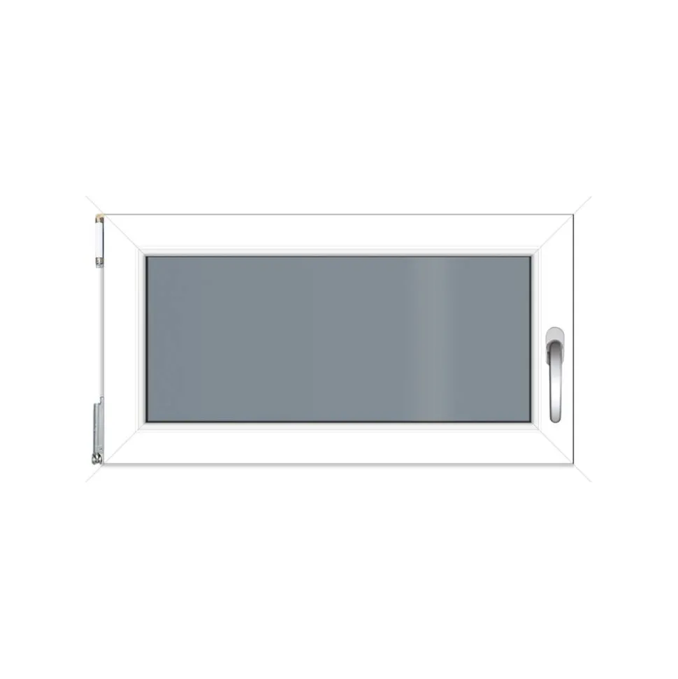 Kunststoff-Kellerfenster 800 x 400 mm weiß DIN links