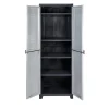 Kunststoffschrank grau mit 4 Böden 65 x 45 x 181 cm