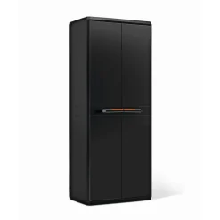 Kunststoffschrank 'Piu' schwarz 68 x 166 x 39 cm