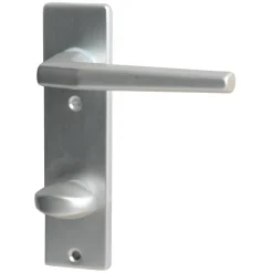 Kurzschildgarnitur 'Florence' Aluminium F1 eloxiert, für Bad/WC