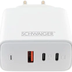 Ladeadapter weiß 65 W 1 x USB-A/2 x USB-C