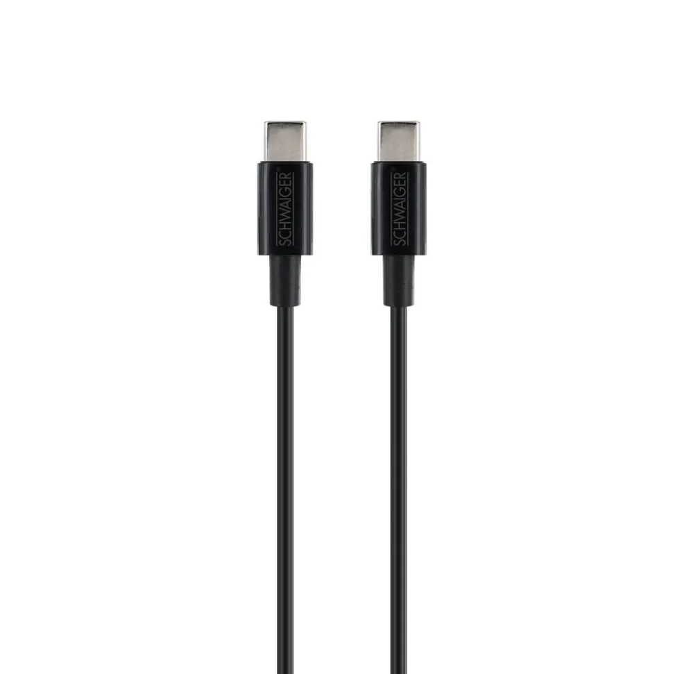 Ladekabel USB-C auf USB-C schwarz 80 cm