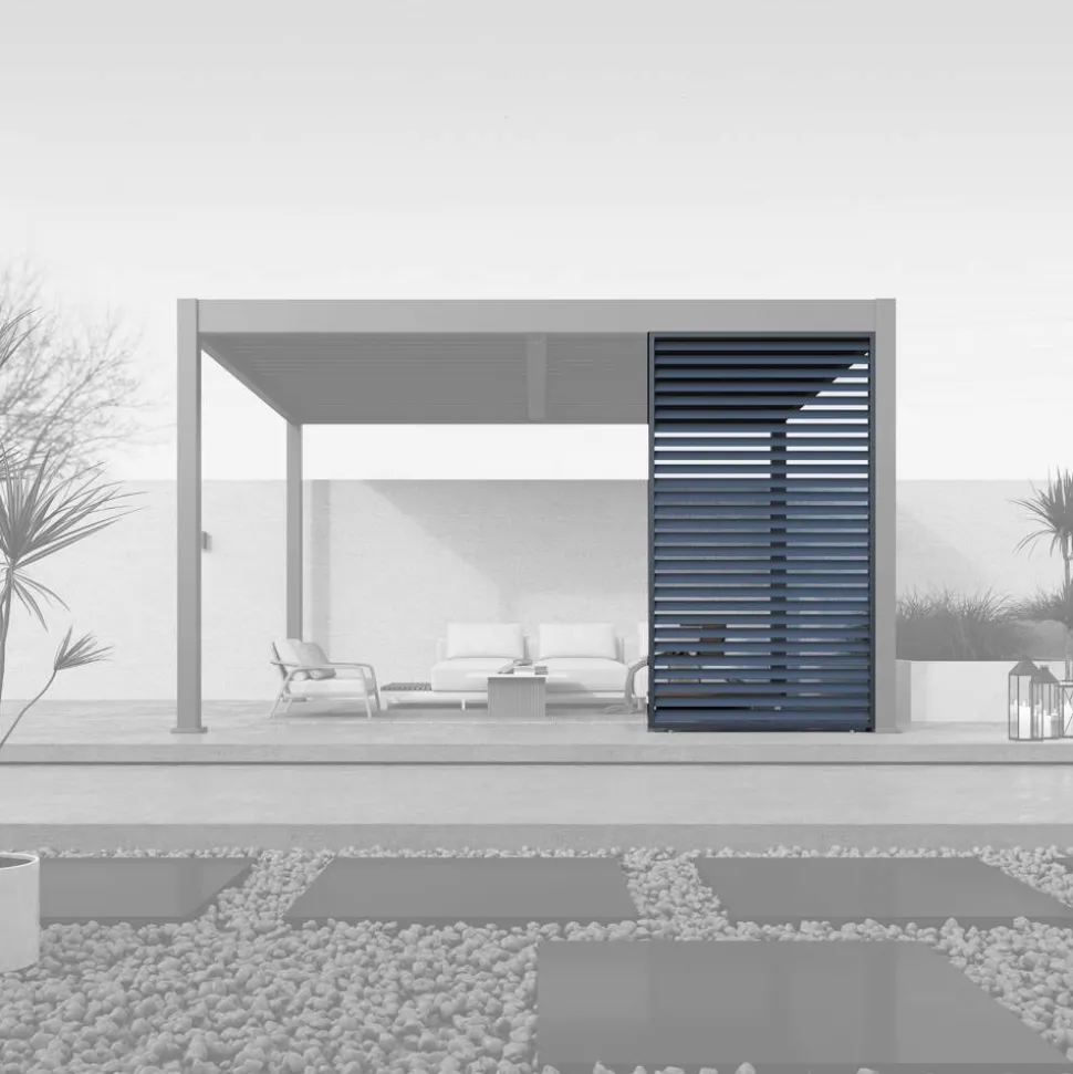 Lamellen Sichtschutz für Pergola 'Grand Tuscan 14' anthrazit 135 x 234 cm