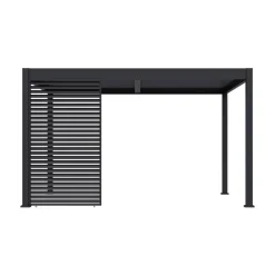 Lamellen Sichtschutz für Pergola 'Grand Tuscan 14' anthrazit 135 x 234 cm