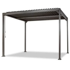 Lamellenpavillon 'Mina' anthrazit 300 x 230 x 300 cm