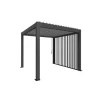 Lamellenseitenwand Gr. 3,5 m dunkelgrau-metallic 235 x 10 x 327 cm