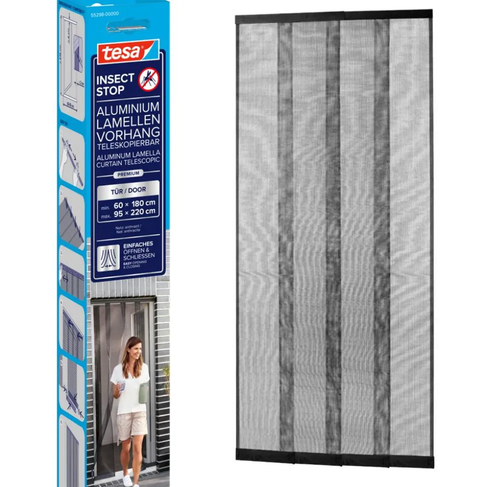 Lamellentür 'Premium' Aluminium teleskopierbar 95 x 220 cm