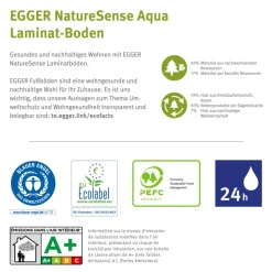 Laminat 'NatureSense Aqua' EL2028 Victoria Eiche hellgrau 8 mm