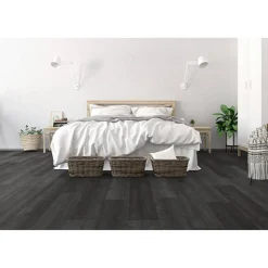Laminat 'Skyline Large Benson XL' Eiche schwarz 8 mm