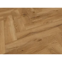 Laminat 'Ville Carrito' Fischgrät Eiche goldfarben 8 mm