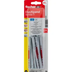Langschaftdübel-Set 'DuoXPand' Ø 8 x 100 mm T mit mit Senkkopfschraube, 8-teilig