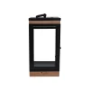 Laterne Metall schwarz 17,5 x 17,5 x 36 cm