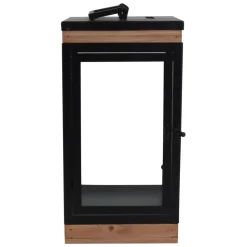 Laterne Metall schwarz 22,5 x 22,5 x 45 cm