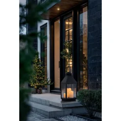 Laterne mit 3 LED-Kerzen 47 cm