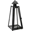 Laterne 'Pyramide' Metall schwarz 40 x 16,5 x 16,5 cm