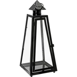 Laterne 'Pyramide' Metall schwarz 40 x 16,5 x 16,5 cm