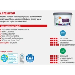 Latexweiß seidenglänzend 5 l