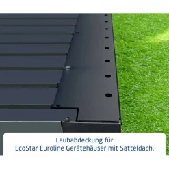 Laubabdeckung 'Euroline 9005 SD6/10/13' schwarz, für Gerätehaus mit Satteldach
