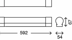 LED Bad-Wandleuchte - chromfarben - 10W