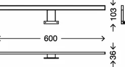 LED Spiegelleuchte - chromfarben - 8W