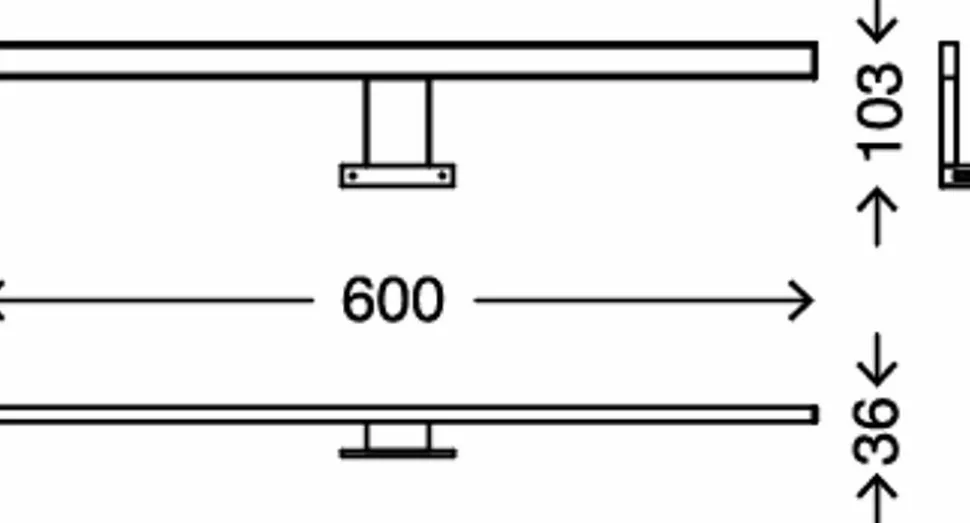 LED Spiegelleuchte - chromfarben - 8W