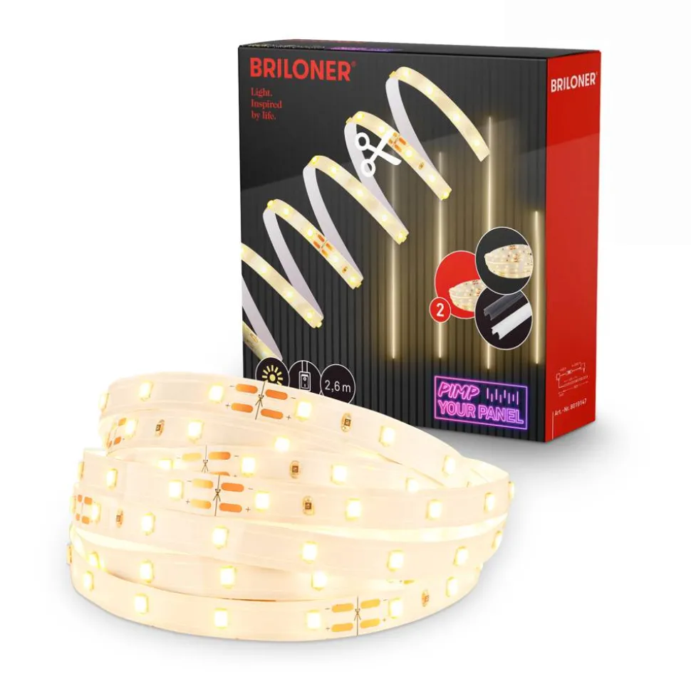 LED Stripe Ergänzungs-Set 'Pimp your Panel' on/off 500 lm 3000 K 2,6 m 230V geeignet für Akustikpaneele