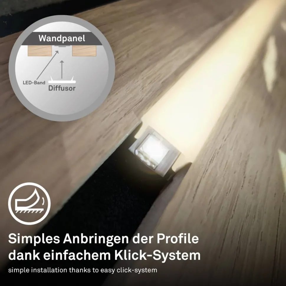 LED Stripe Ergänzungs-Set 'Pimp your Panel' on/off 500 lm 3000 K 2,6 m 230V geeignet für Akustikpaneele