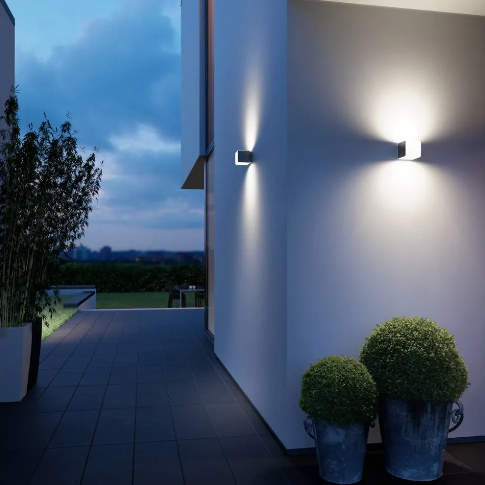 LED-Außenleuchte 'L 830 SC' mit Bewegungsmelder anthrazit 493 lm