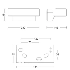 LED-Außenleuchte 'L 810 SC' mit Sensor anthrazit 679 lm