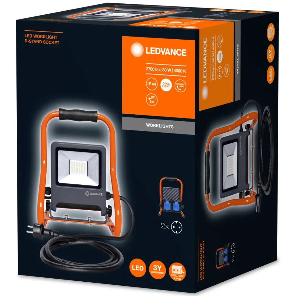 LED-Baustrahler 'Worklights' anthrazit/orange 2700 lm IP 44