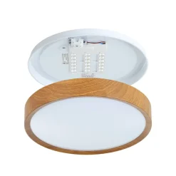 LED-Deckenleuchte 'Musurita' braun Ø 34 x 6 cm