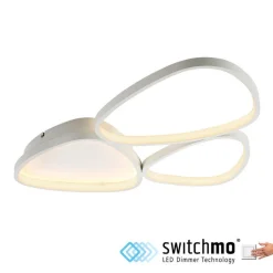 LED-Deckenleuchte 'Pebbles' 70 x 47 cm weiß
