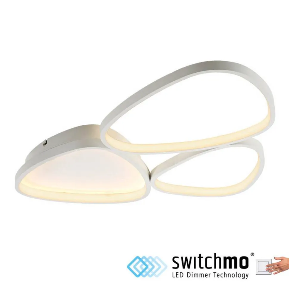 LED-Deckenleuchte 'Pebbles' 70 x 47 cm weiß