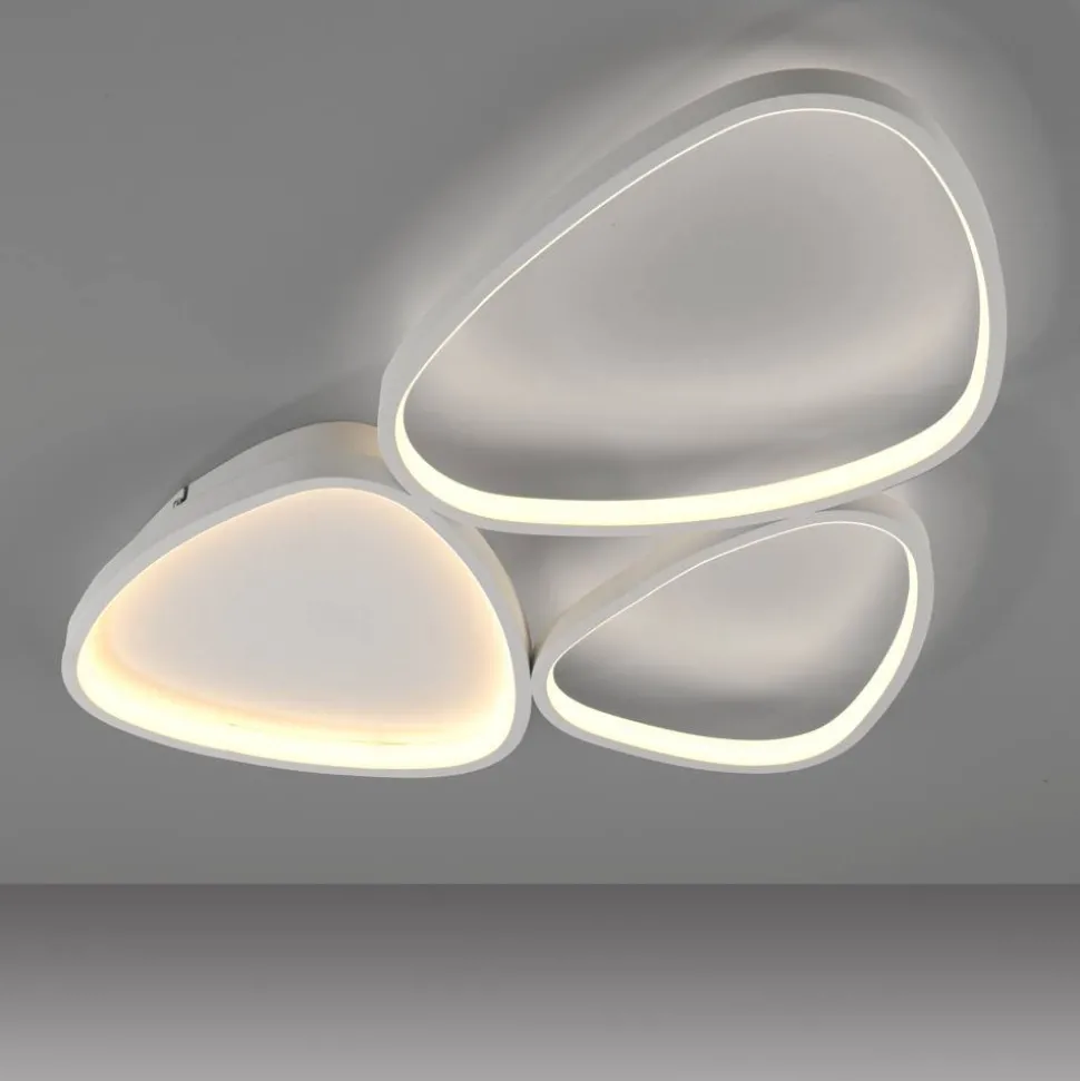 LED-Deckenleuchte 'Pebbles' 70 x 47 cm weiß