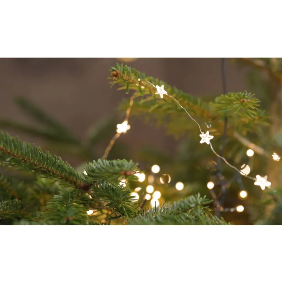 LED-Draht-Lichterkette 'Sterne' 20 LEDs warmweiß 150 cm