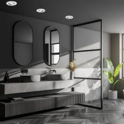 LED-Einbauleuchte 4,9 W Ø 9 cm 3 Stück chromfarben